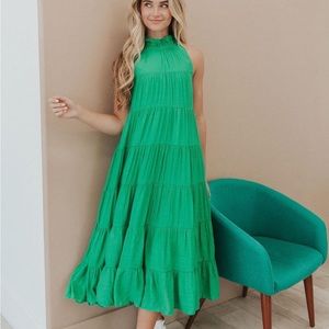 Entro Jelly Green Maxi Dress
